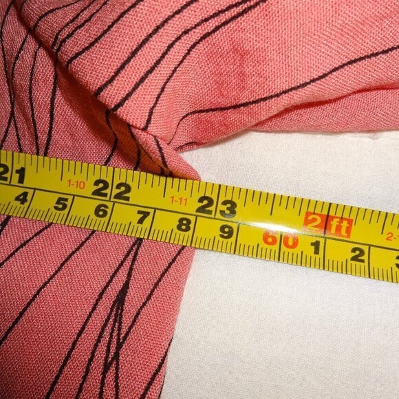 Peck & Peck women's button down top size L, salmon color with small black lines - Picture 11 of 13